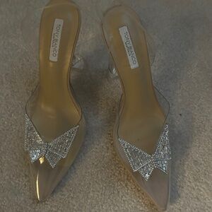 Tony Bianco Laos Heel in Clear Vinylite (9.5) 🦋 Butterfly Detail 🦋